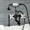 Kingston Brass AE111T0 Deck Mount Clawfoot Tub Faucet, Matte Black AE111T0 - alternate 5